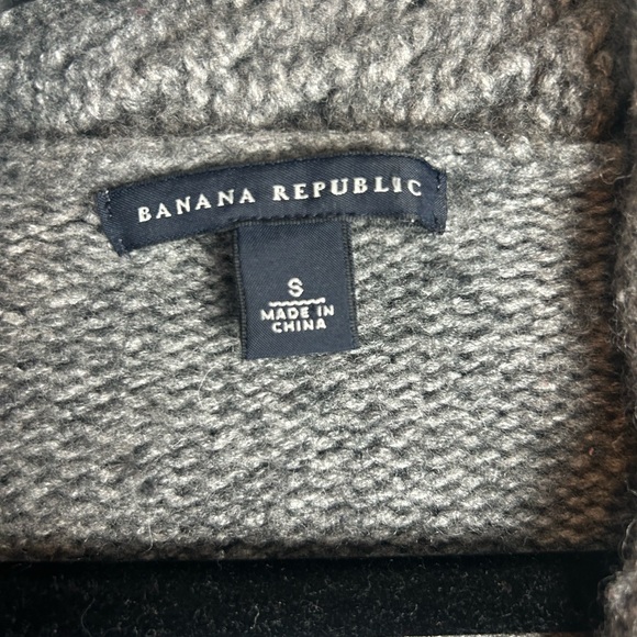 Banana Republic Lambs Wool Open Front Cardigan Sweater Gray Women’s,Size S - Picture 7 of 13
